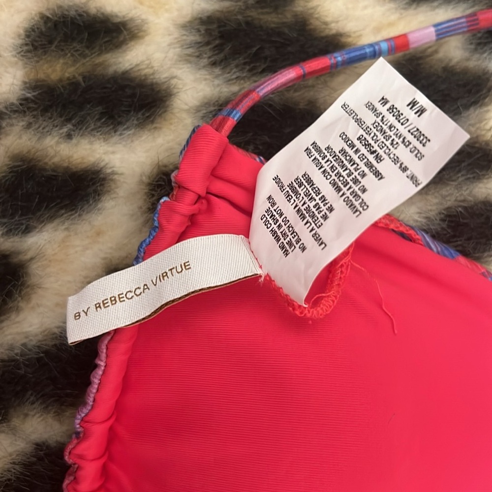 Becca Stripe Therapy reversible triangle bikini top medium - Picture 9 of 10